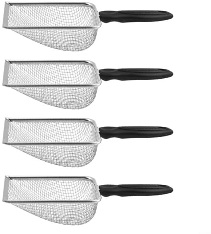 Trayne Rostfritt stål trädgårdssiktset med 4 storlekar (1,5 mm, 2,8 mm, 4,3 mm, 5,0 mm) för jordsiktning, husdjurskopp och kompost (svart)