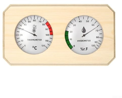 Bastu hygrometer och termometer för kombo, digital träenhet för exakt värme- och fuktkontroll i ångrum