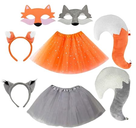 Kostymer för barn att klä ut sig till olika djur Söt Cosplaysvans till | Djurkosplaydräkt För Halloween, Rollspel, Maskerad, Fester, Scen- Och Teaterframträdanden För Barns