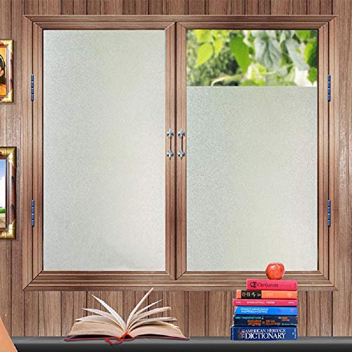 Zindoo Vinilos para Cristales Vinilo Adhesivo Cristal Opaco Mate Vinilo Ventana Privacidad 44.5×200 cm Anti-UV Estático Autoadhesivo Vinilo Decorativos para Dormitorio Baño Oficina Cocina Hogar