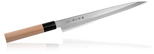 Tojiro - Coltello tradizionale giapponese, per sushi / sashimi, professionale, in acciaio molibdeno vanadio, lama ultra affilata, manico in legno Yanagiba 24 cm