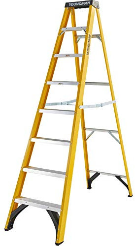 Youngman 527448 Catwalk S400 Fibreglass 8 Tread Swingback Steps 2.2m