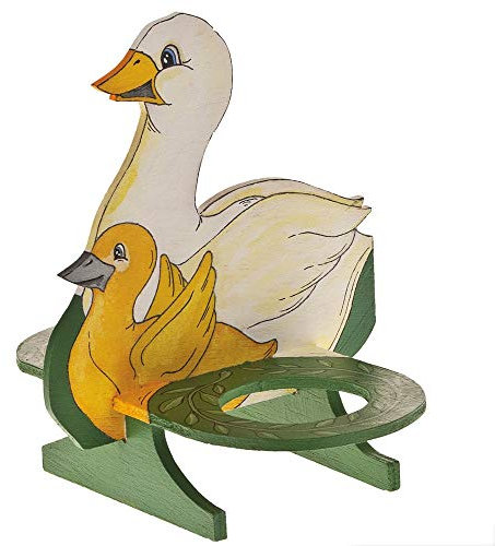 matches21 HOME & HOBBY Laubsäge-Vorlage DIY Holz Bastelset für Kinder ab 8 Jahren als Gockel/Ente Eierständer