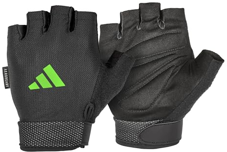 Adidas Unisex-Adult Essential verstellbare Handschuhe-Grün/XL, Schwarz