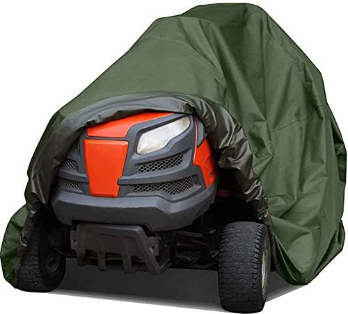 Cubierta De Impermeable para CortacéSped,Asudaro Cubierta De CortacéSped con Bolsa De Almacenamiento Cubierta para Tractor De CéSped Funda Impermeable CortacéSped Tela Oxford 245cmx50cmx140cm