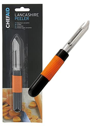 Masterpart Lancashire Potato Vegetable Peeler Stainless Steel Blade Wooden Handle Chef Aid