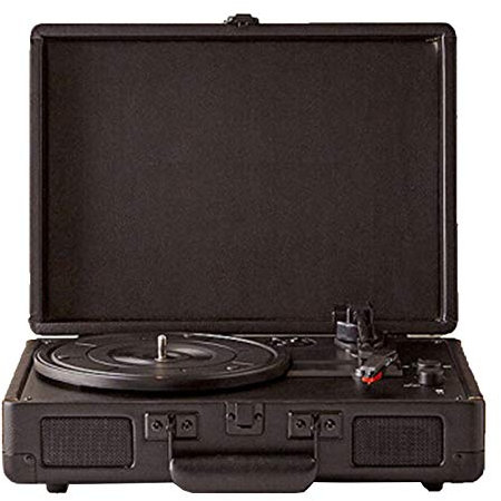 ROLTIN Giradischi Bluetooth Altoparlanti Stereo integrati a 3 velocità, Supporta Uscita RCA, Ingresso Aux, Bluetooth e Jack per Cuffie, Design Valigia, Decorazioni Natalizie, Regali, grammofono