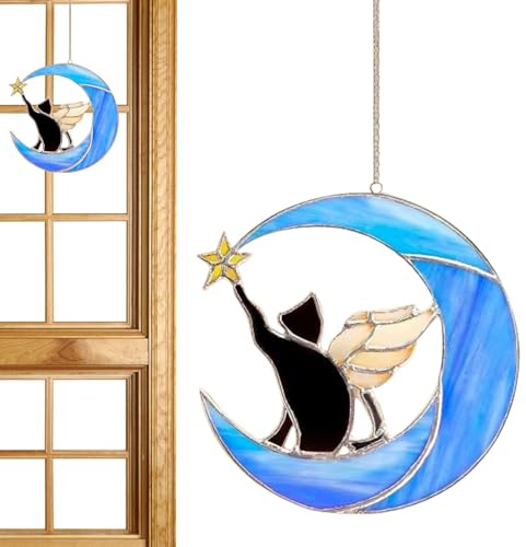 Atrapasoles de coloreado, para gatos, de acrílico en colorido, cadena de iris, decoración de prismas de para el hogar y el jardín Flavas