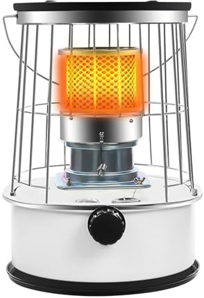 SuhoFutus Kerosene Heater, Portable Stove, Camping for Inside Tent, 6L Kerosene Stove Heater Stainless Steel Paraffin Fuel, Suitable For Indoor Outdoor, 12.8 * 17.72 in, White