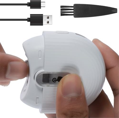 Cortaúñas eléctrico, recortador de uñas de seguridad recargable por USB con luz LED y 2 velocidades, caja de restos de uñas, conveniente cortaúñas para bebés, niños, personas mayores y adultos (blanco