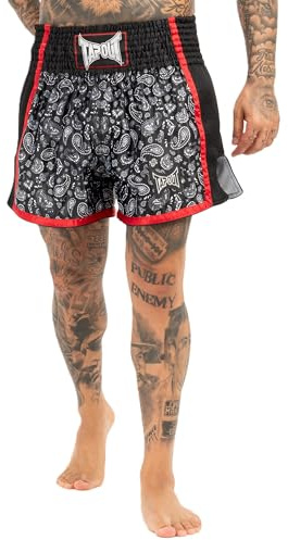 Tapout Camino, herr, Thaibox-byxor, svart/röd/vit, L, Svart/röd/vit, L
