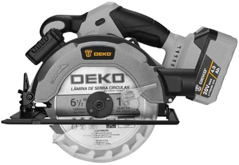 DEKOPRO 20V Cordless Circular Saw, 165 mm Blade, 4500 RPM Circular Saw Cordless