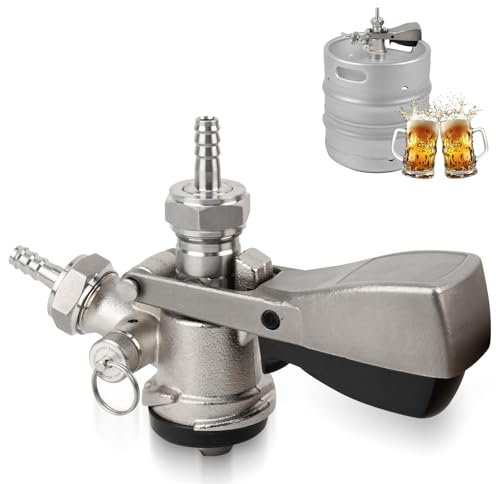Tesmotor Grifo tipo D G5/8 con válvula de sobrepresión, acero inoxidable 304, grifo de cerveza para sistema de elaboración en casa, bares, restaurantes y celebraciones familiares