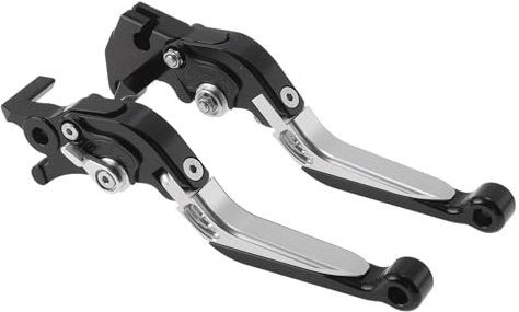 Motoforti Short Long Brake Clutch Levers for Yamaha MT125 2014-2021 Adjustable Motorcycle Handlebar Brake Lever Aluminum Alloy Black Head Silver Tone Handle | Adjustable motorcycle handlebar brake lever, Aluminum Alloy, Black Head Silver Tone, for Yamaha MT125 2014-2021