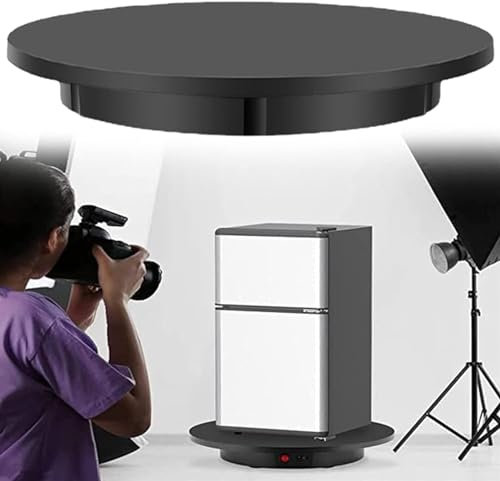 Supporto espositivo Rotante da 42 cm, Piatto Girevole Elettrico con Telecomando, Piatto Girevole per Fotografia, Portata 100 kg, Piatto Girevole motorizzato, Piatto Girevole per Fotografia con rotazi