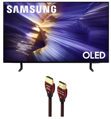Samsung QN42S90FAEXZA 42 Inch 4K OLED Smart TV with a WireLogic Ruby 8ft Ultra High Speed 4K-8K-10K HDMI Cable (2025)