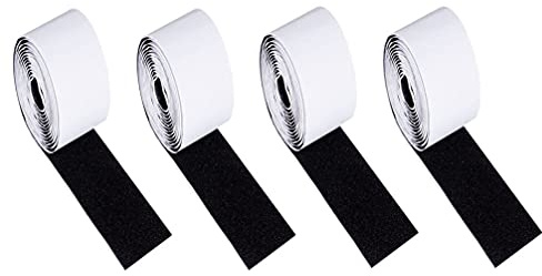 Milisten 4 Rolls Installation Tape for Guitar Effector Pedal Hook and Loop Fastener Sticky Strips Guitar Tape for Electric Accessory for Pedalboard Setup