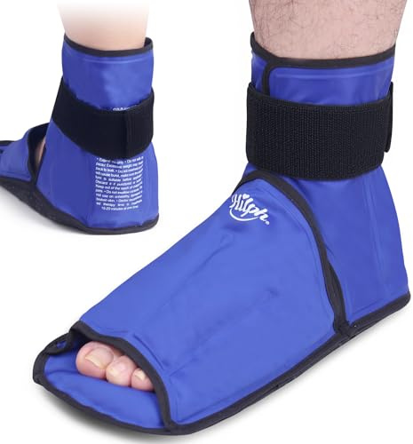 Hilph Large Foot Ice Pack Wrap for Plantar Fasciitis & Heel Pain Relief