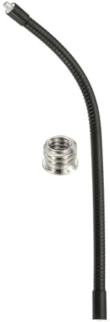 PATIKIL 12 Gooseneck, 1/4-20 Female to Male Thread Metal Universal Hose Flexible Arm Gooseneck Tube Extension Holder with Reducing Screws for Action Camera, Phone, Microphone, Black
