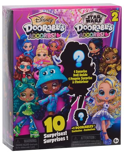Disney Doorables Bambole da collezione Adoorbs accessori (serie 2), bambola alla moda con forma modificabile da 14 cm, giocattoli per bambini dai 5 anni in su di Just Play