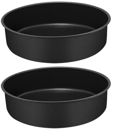 Pixaro 8 inch Cake Tins Set of 2, Non-Stick Round Baking Pans Tin, 20cm Baking Pan Mould for Roasting Serving, Round Birthday Wedding Layer Cake Tins