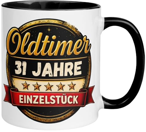 31. Geburtstag Mann Geschenk Tasse | Oldtimer – 31 Jahre Einzelstück | 31ter Geburtstag - Witziges Geburtstagsgeschenk Männer | Lustige Geburtstagstasse mit Spruch 31 Geburtstag | Made in Germany