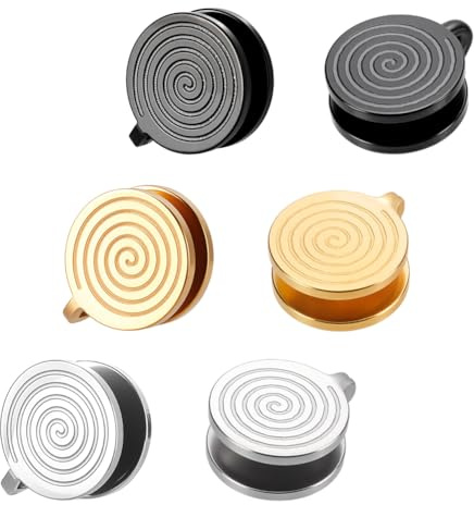 UNICRAFTALE 3 Pairs 3 Colors Pressure Earrings for Summer Keloids Stainless Steel Punk Clip On Earrings Spiral Compression Earring Lightweight No Piercing Earring Birthday Gift for Summer Woman