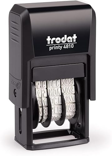 Mister Timbri | Timbro Datario Autoinchiostrante Professionale, Altezza Caratteri 3,8mm, Inchiostro Nero Indelebile, Formato GG MMM AAAA, Ideale per Ufficio, Ecologico CO2 Compensato