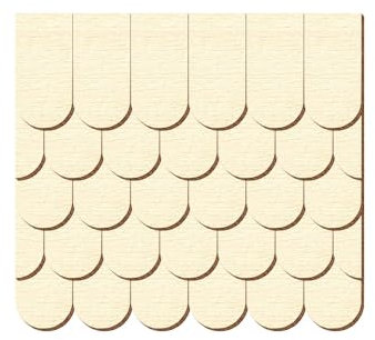 Sperrholz Schindeln - halbrund - Biberschwanz - Größen- und Mengenauswahl, Schindelgröße:80mm x 40mm, Pack mit:100 Stück