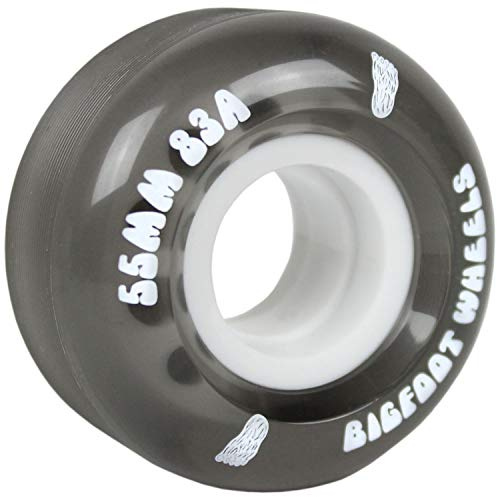 Bigfoot Wheels Bigfoot Skateboard Wheels 55mm 83A Soft Cruiser Filmer Wheels Black (Set of 4)