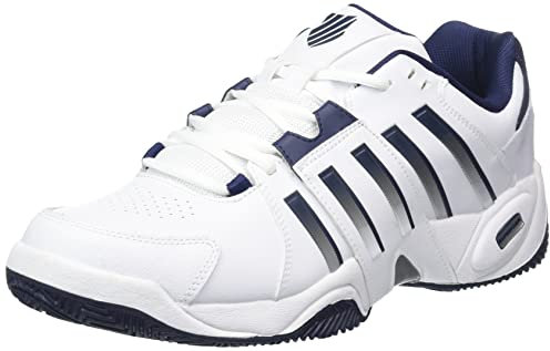 K-Swiss Performance Herren Accomplish IV Tennisschuh, White/Peacoat/Silver, 43 EU