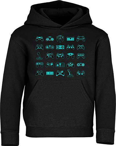 Baddery Gamer Hoodie Herren - „Controller“ - Gaming Kapuzenpullover für Männer (XXL)