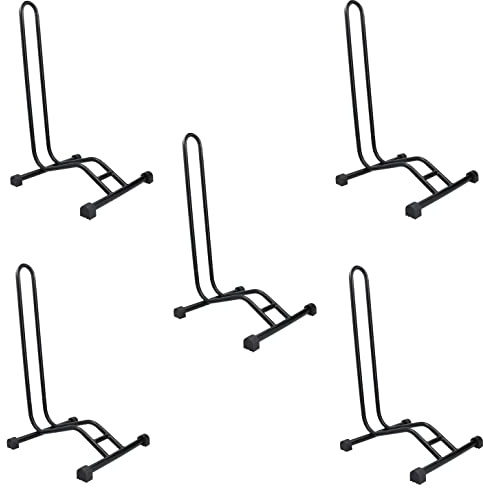 AB Tools Supporto da bicicletta per espositore da pavimento con ruote da 20 a 29 pollici, ruote posteriori, confezione da 5