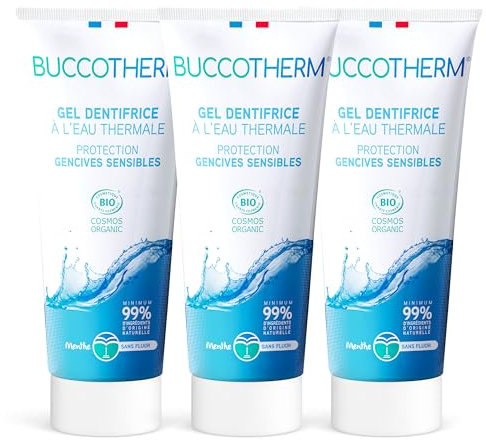 BUCCOTHERM | [Gel Dentifricio Protection Gencives Sensibili] | Riduzione del sanguinamento e sensibilità gengivali | Allevia | Certificato Bio | 99% di ingredienti di origine naturale | Confezione da