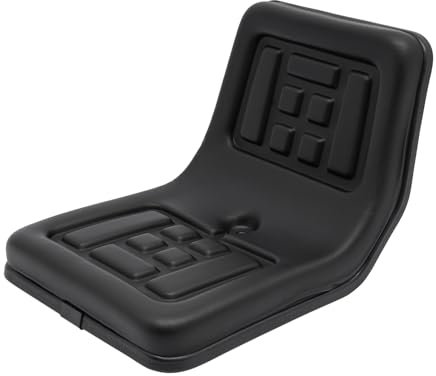 Asiento de Tractor Funda Para Carretilla Elevadora Respaldo Ajustable Impermeable PVC Universal Con Rieles Negro Vehículos de Maquinaria Agrícola 5.9 Pulgadas Ajuste libre Delantero y Trasero