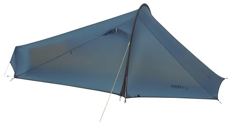 OEX Phoxx I Ultralite Tent for 1 Person with Porch Area, 1 Man, Ultra Lightweight, Compact Pack Size, Easy to Pitch, Single Pole, Backpacking, Hiking, Weekend Trips, Wild Camping, 1500mm HH, Blue