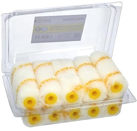 WOLFPACK LINEA PROFESIONAL Rodillo Recambio Para Esmalte Acrilico 100 mm. Set 10 Rodillos. Rodillo poliamida, Rodillo Pintura Acrilica