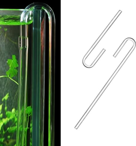 2 tubi in acrilico a forma di U per pompa dell'aria dell'acquario e diffusore di CO2 - Accessori per la fornitura di acquari neo-piantati
