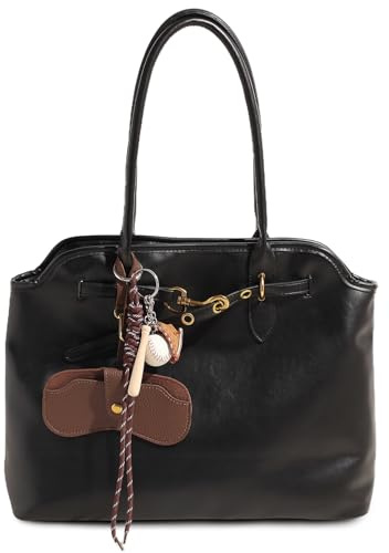 unisoul Handtasche Damen Groß, PU Leder Top Griff Tasche Shopper Tasche Tote Shoulder Bag, Damen-Shopper für College Arbeit Schule Reisen Shopping Verabredungen Alltag