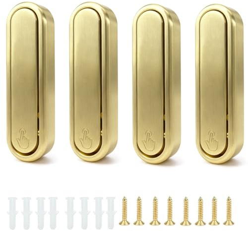 XZWEAHG 4PCS Folding Coat Hooks,Gold Wall Hooks for Hanging – 4 Folding Coat Hooks, Flip Down Heavy Duty Hooks Robe Hook Wall Mounted for Clothes, Towels, Hats & More