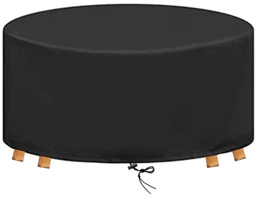 Abdeckung Gartenmöbel Winterfest Rund 250x71cm - Multi Größe Plane Gartenmöbel Wasserdicht Schutzhülle Winddicht Staubdicht Heavy Duty, Abdeckplanen für Gartenmöbel Outdoor Anti-UV