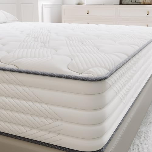 TXO Matelas 90 x 190 cm, à ressorts ensachés, hauteur 25 cm, dureté H3, matelas à ressorts 7 zones avec mousse de qualité supérieure pour le soutien du dos, certifié Oeko-Tex