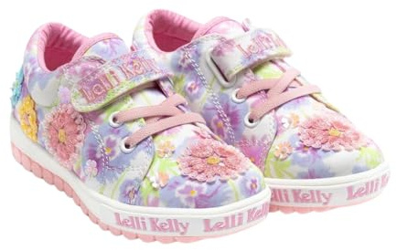 Lelli Kelly Girls Eloise Strap Trainers Pink Flower Shoes LK4912
