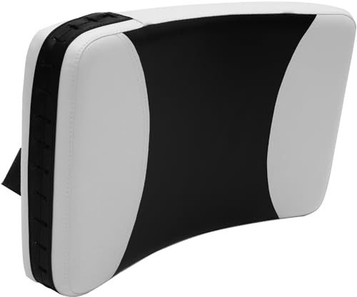 UKCOCO Cible de Frappe Taekwondo Grosse Taille Noire et Blanche, Coussin D’entraînement Paos Thaïlandais Résistant pour Arts Martiaux, Équipement de Boxe et Kickboxing, Protection