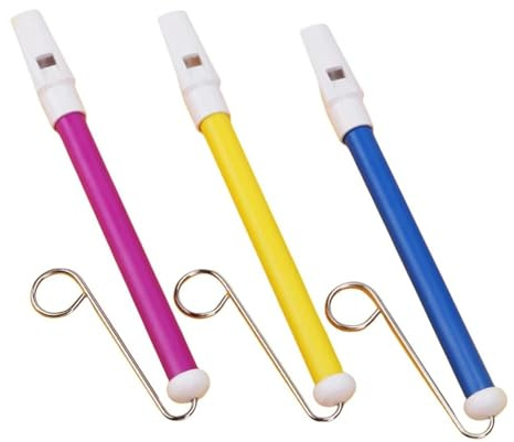3 Pezzi Slide Whistle in Plastica con Barre in Acciaio Inox – Flauto a Coulisse per Principianti, Bambini e Ragazzi, Strumento Musicale Divertente e Regalo Compleanno