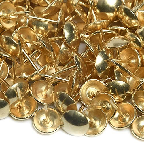 1000 Clous tapissier - Laitonné Ø11mm - Lentille fer
