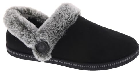Skechers kvinnors mysiga lägereld sneaker, Svart, 39 EU
