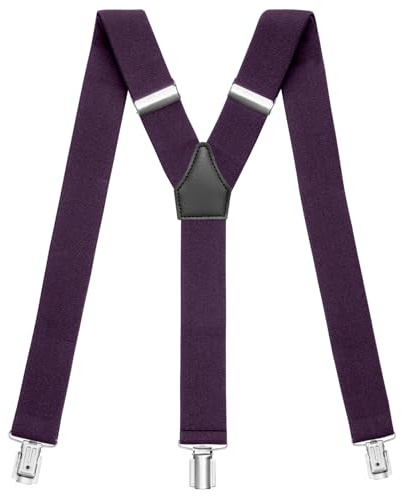 Sencillo Bretelles pour femme avec clips doux en forme de Y, lilas, 110 cm lang und 3,5 cm breit