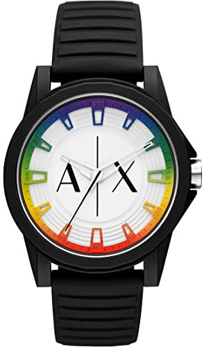 Armani Exchange Watch For Men, Quartz Movement and 44mm Case Size with Stainless steel, Leather or Silicone strap