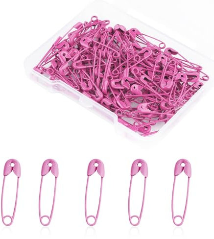 500 Pezzi Spille da Balia Piccolo, 19mm Spille da Balia Piccole Mini Spille da Balia per Abbigliamento Cucito Artigianato Creazione di Gioielli (Rosa)